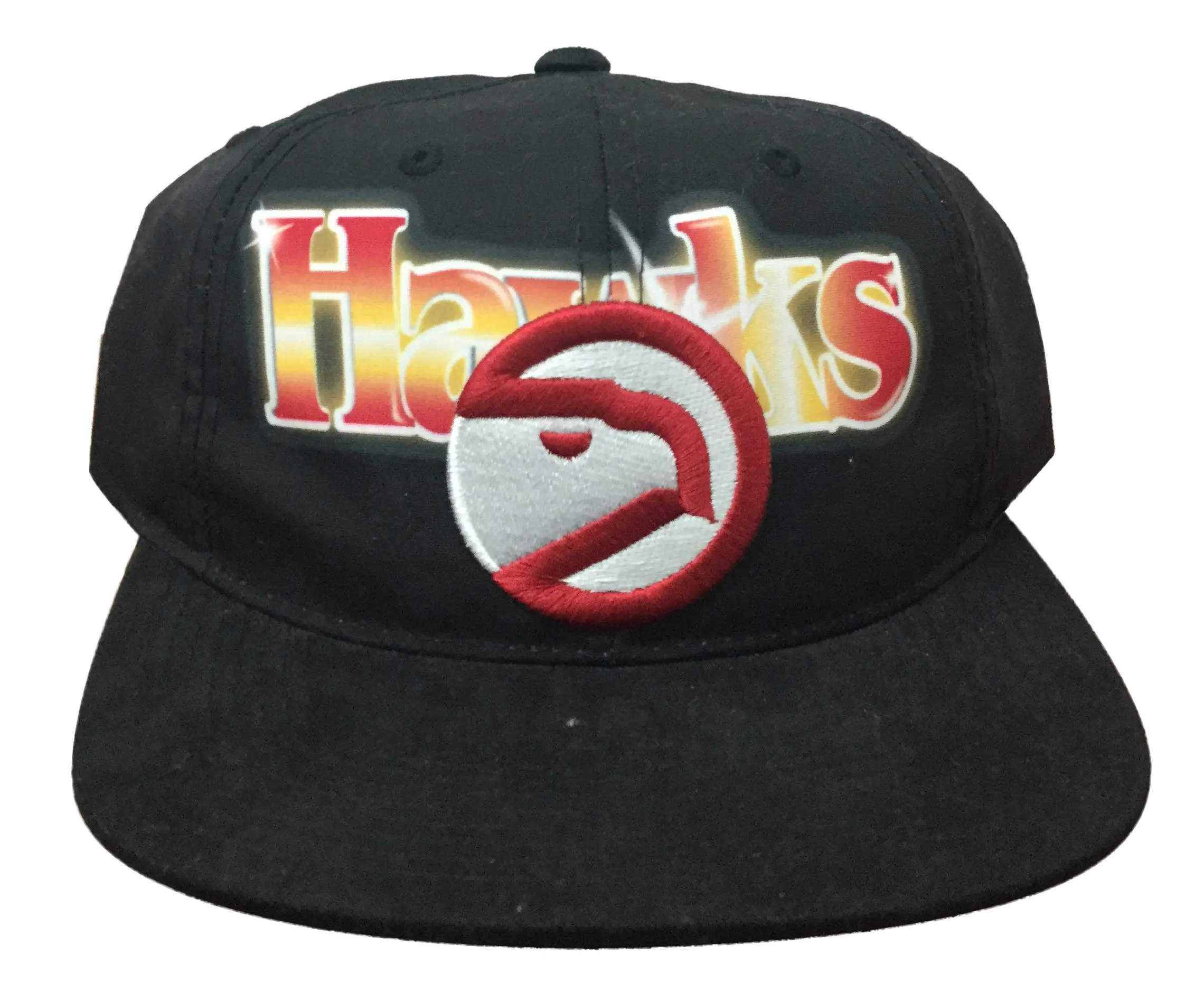 Mitchell & Ness Black NBA Atlanta Hawks Airbrush Snapback Hat