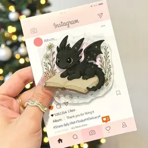 Dragon Book Phone Grip, Fantasy Bookish Phone Holder, Cute Book Lover Accessory, Kindle & Phone Stand Gift