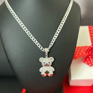 Bear Necklace Silver 925 20 inches 3mm Bear Necklace Silver 925 20 inches 3mm