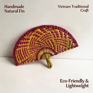 Handmade Half Moon Woven Palm Fan Wall Decor, Boho Straw Rattan Decorative Hand Fan, Vintage Tropical Hanging Ornament for Home Living Room Bedroom Patio Wedding Party Photo Props