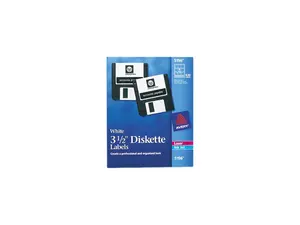Avery 5196 Diskette Label 630 / Box - Circle - 9/Sheet - Laser, Inkjet - White