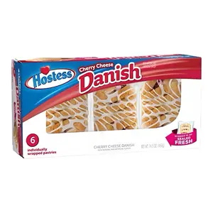 Hostess Cherry Cheese Danish | Individually Packaged | 6 Count