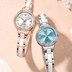 Oulishi Womens Watch With A Ceramic Strap A Versatile Quartz Timepiece