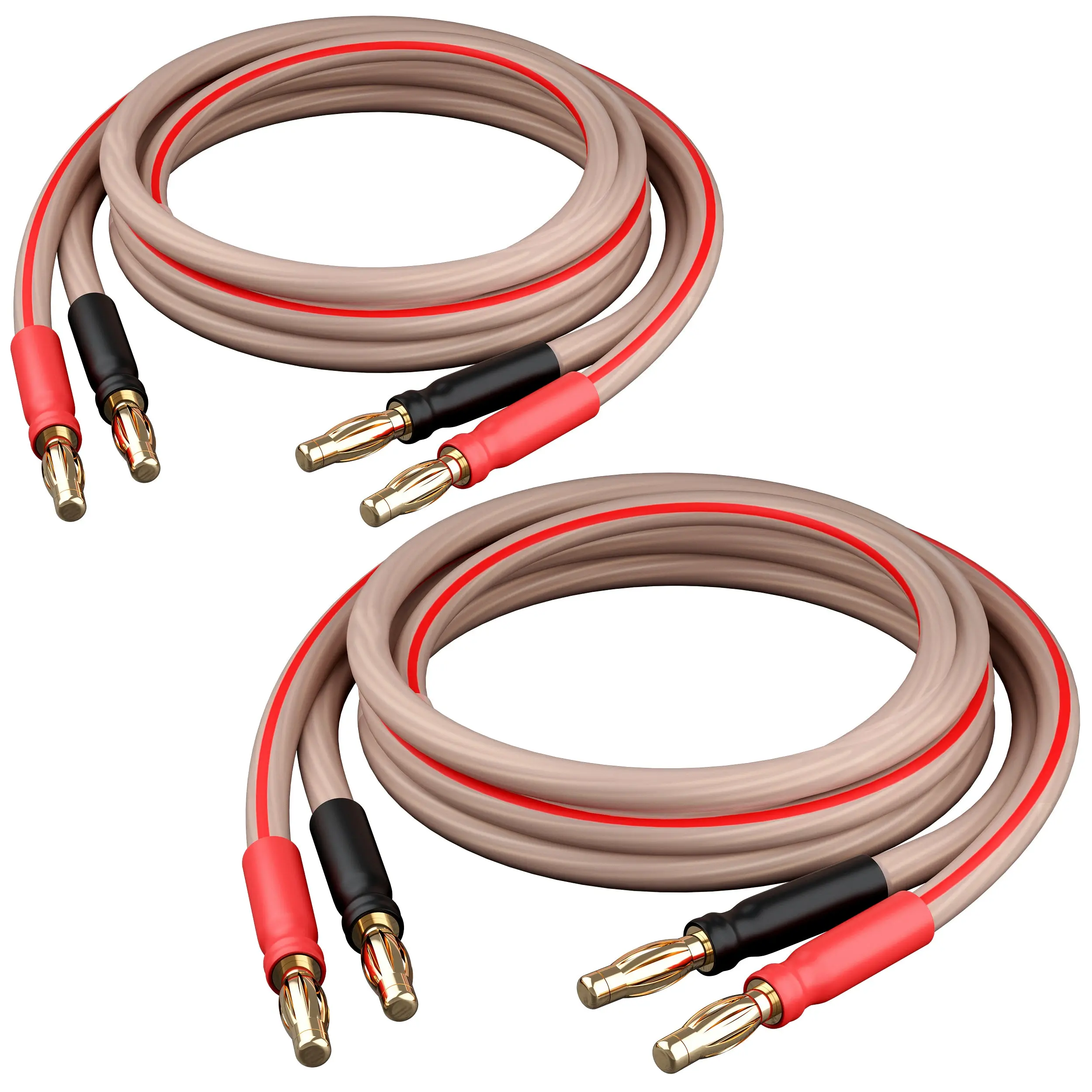 GEARit 2-Pack 14 AWG Audio Cable with Banana Plugs, Audio Accessories for Bi-Wire Bi-Amp HiFi Surround Sound, Stereo Recording GEARit 2-Pack 14 AWG Audio Cable with Banana Plugs, Audio Accessories for Bi-Wire Bi-Amp HiFi Surround Sound, Stereo Recording