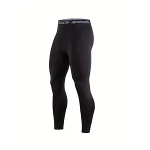 Men's Athletic Compression Tights - Quick-Dry, Cool Comfort, Flexible Fit - Ideal for Basketball, Running, Gym