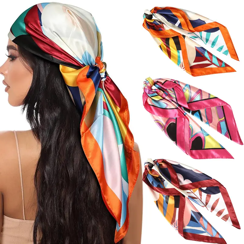 3 Pack Hair Scarf Headband for Women Elastic Bandana Head  display picture 2