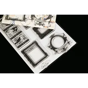 Encyclopedia Frames Clear Stamp