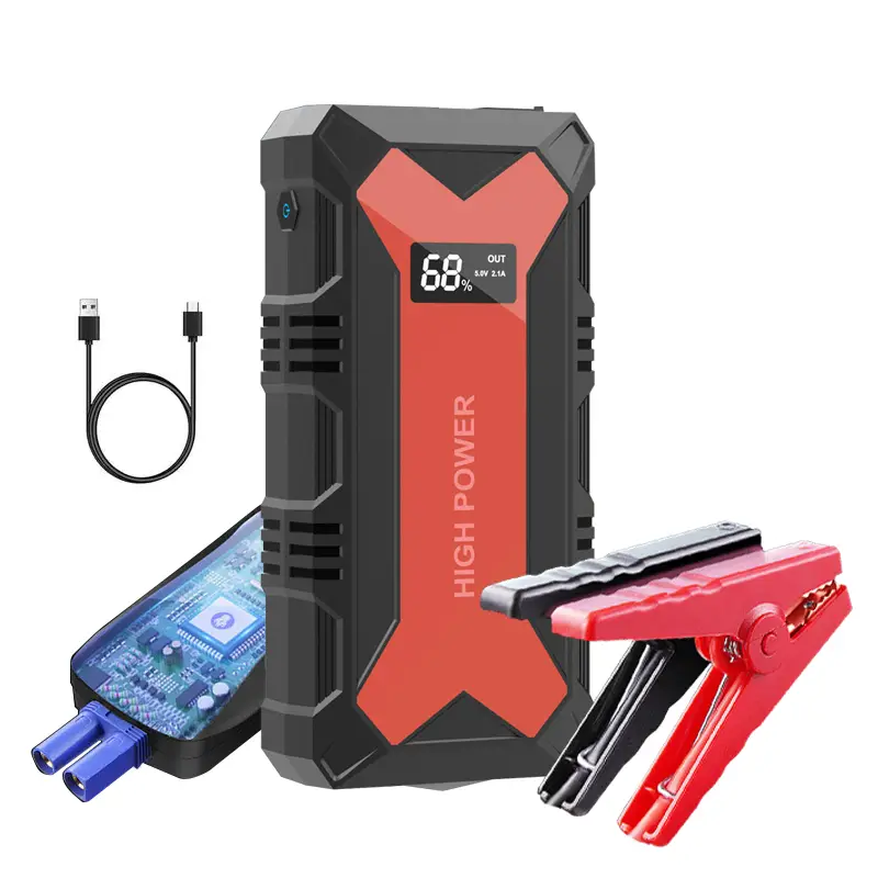 UltraSafe 1600-Amp Car Battery Jump Starter, 12V Lithium Battery Pack, Water-Resistant Power Bank with Type-C Port for Gas/Diesel Engines up to 6L/3L