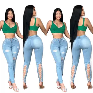 Colombian Jeans Women's Comfortable Loose-Fitting Denim Bottom Underwear Mid Waist Ankle Length Flattering Fit for Winter Spring Wear