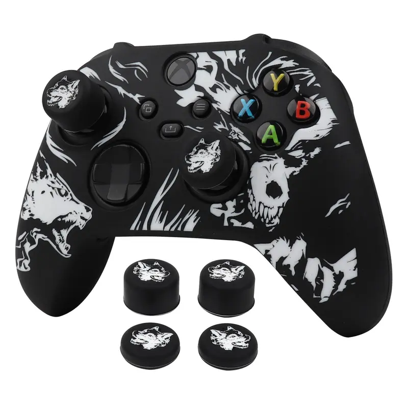 Laser Carving Soft Silicone Cover For PS4 Xbox One S Series X Controller Skin Case Gamepad Joystick Accessories Gaming Items Gamers Accessories Console Console Accessories Gaming Console Accessory