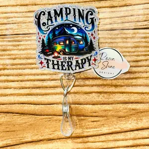 Camping Is My Therapy Badge Reel