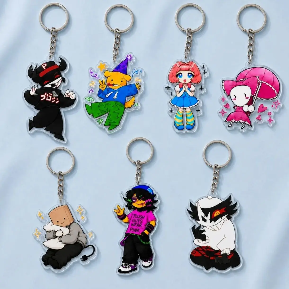 Regretevator Keychain, Pest Poob STAT Mozelle Lampert Infected Folly, Game Fan Gift, Backpack Accessory