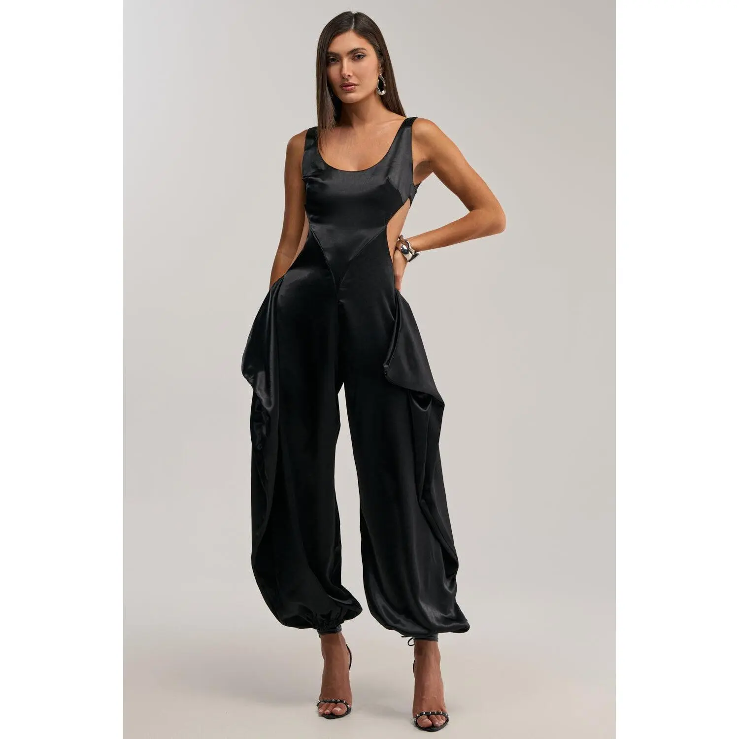 A MOMENT IN SATIN JUMPSUIT