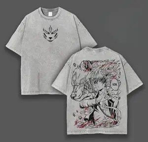 valentine shirts  Aki Hayakawa Kon Fox Devil Tee, Chainsaw Man Graphic Oversized Shirt, Anime Streetwear Top, Acid Wash Lightweight Cotton, Soft Unisex Manga Apparel, Gift for Anime Fans & Devil Hunter Lovers