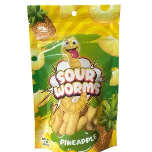 Sour Worms Pineapple 4 oz