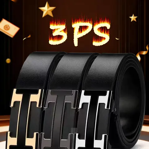 Men's Premium Automatic Buckle Belt, Alloy Button Head Design, Multiple Colors Available, Casual Business Style, All Seasons Wear, Classic Belt, Everyday, Casual Style Belts