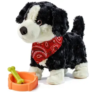 Interactive Dog for Kids Plush Stuffed Puppy, Electronic Toy Dog That Walks and Barks, Tail Wagging, Birthday Gift for Toddlers Kids