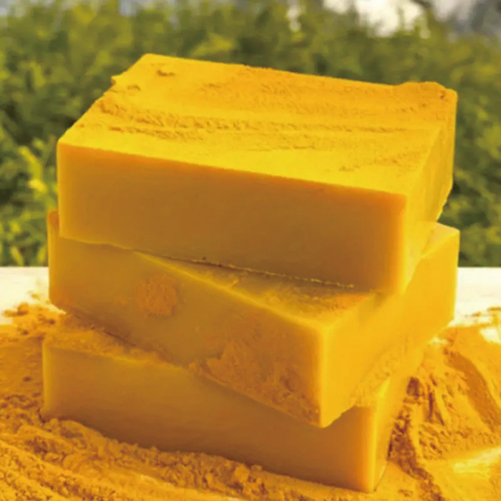 Turmeric Bar Soap with Lemon & Kojic Acid - Shea, Tea Tree Infused Gentle Brightening Soaps, Daily Face & Body Care Cleanser, Sensitive Skin Repair, Summer Acne Care Multi-Pack with Bubble Net & Saver Bag Set, Face Care, Solid Bar