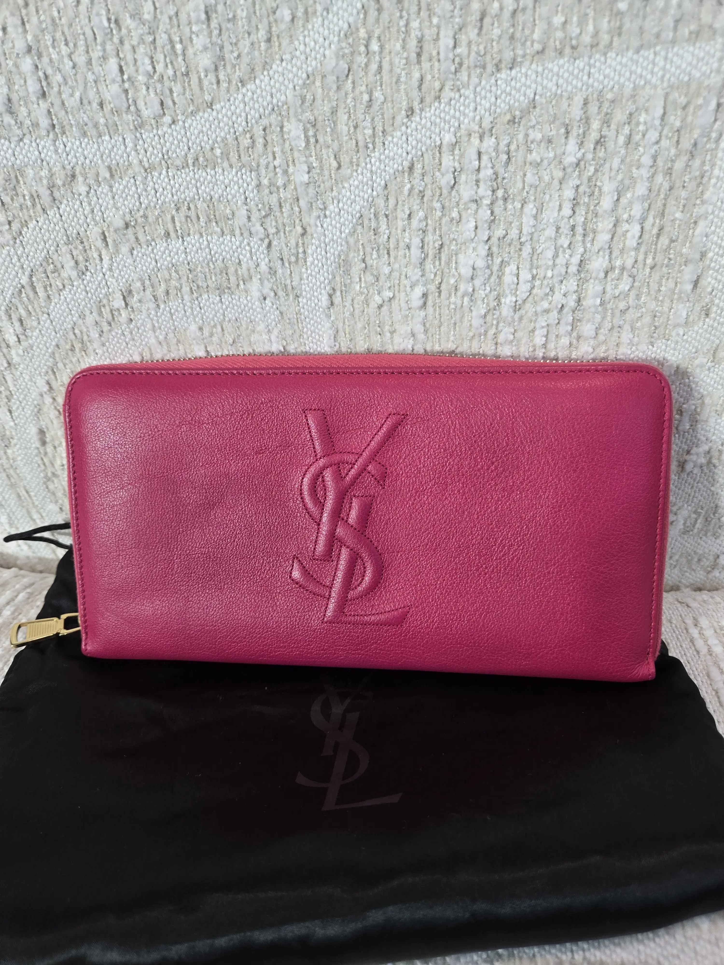Pre-owned Yves Saint Laurent leather Small Leather Goods Preowned YSL Zippy organizer wallet