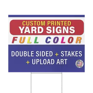 Custom 12x9" "Bandit" Yard Signs - Personalized Coroplast Weatherproof Lawn Signs
