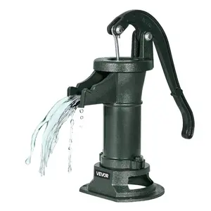 fathersdaygift VEVOR Well Hand Pitcher Pump, 25 ft Maximum Lift, Antique Cast Iron Manual Hand Water Pump, NPT 1-1/4in Connection, Easy Installation, Old Fashioned for Outdoor Garden, Pond, Backyard, Farm, Green