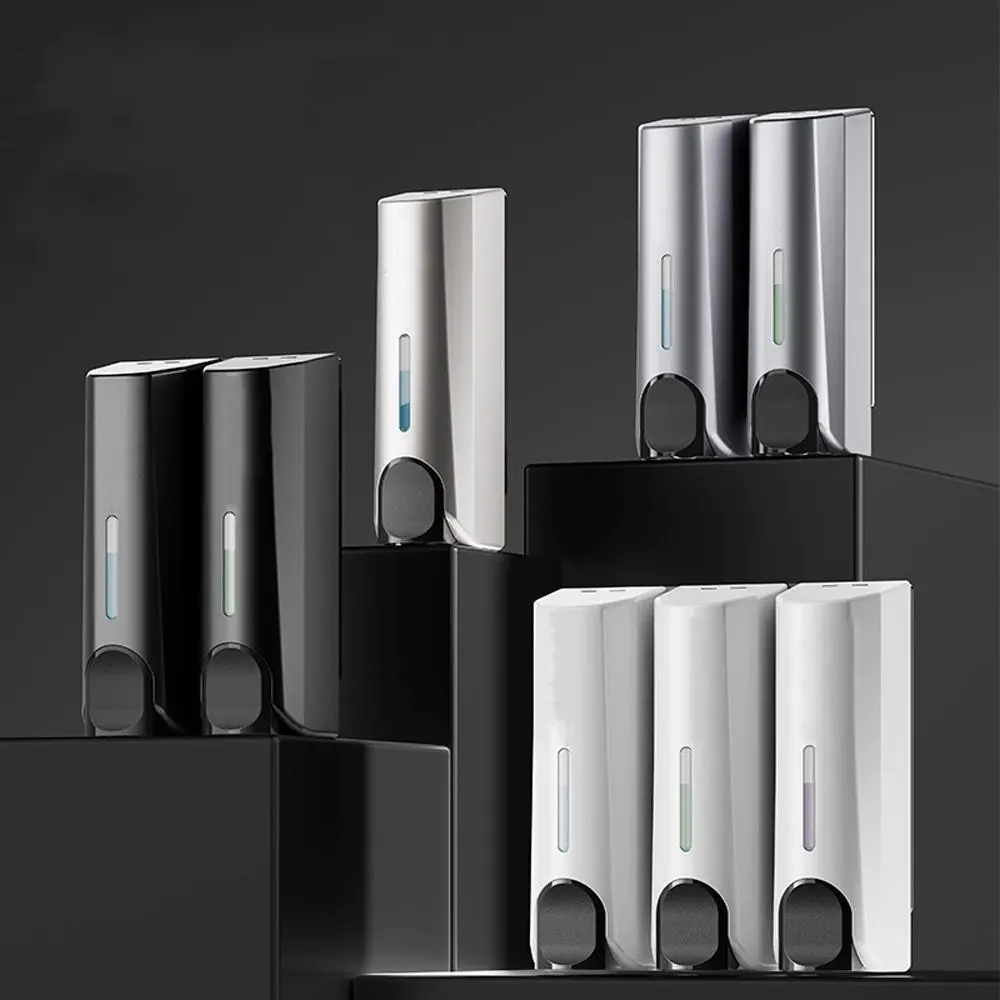 Wall Mounted Plastic Soap Dispenser, 1 Set Manual Press Soap Dispenser, Soap Dispenser for Home Bathroom Hotel Salon Dormitory, Soap Container, Soap Canister