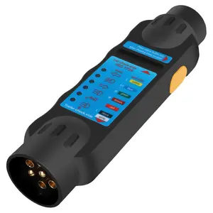12V 7 Pin Car Towing Light Tester, Caravan Towing Tow Bar Light Wiring Tester, Trailer Tester Plug Socket Diagnostic Tools