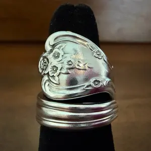 Magnolia Wrap Spoon Ring Size 5