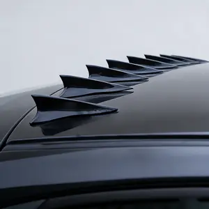 6-Pack Universal Car Roof Shark Fin Spoilers | Aerodynamic Decorative Fins for Sedan, SUV & Truck, Durable Lightweight ABS Exterior Accessories for a Sporty Look & Improved Airflow on Winter Drives