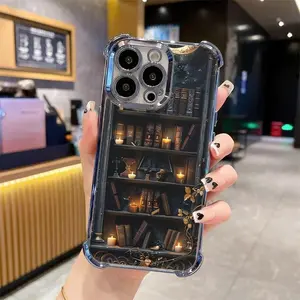 Cartoon Bookshelf Pattern TPU Phone Case Or 17 Pro Max Phone Case 17 Air 16 E 15 Plus 14 13 12 11 X XS Four-Corner Pad Anti-Drop Protective Case