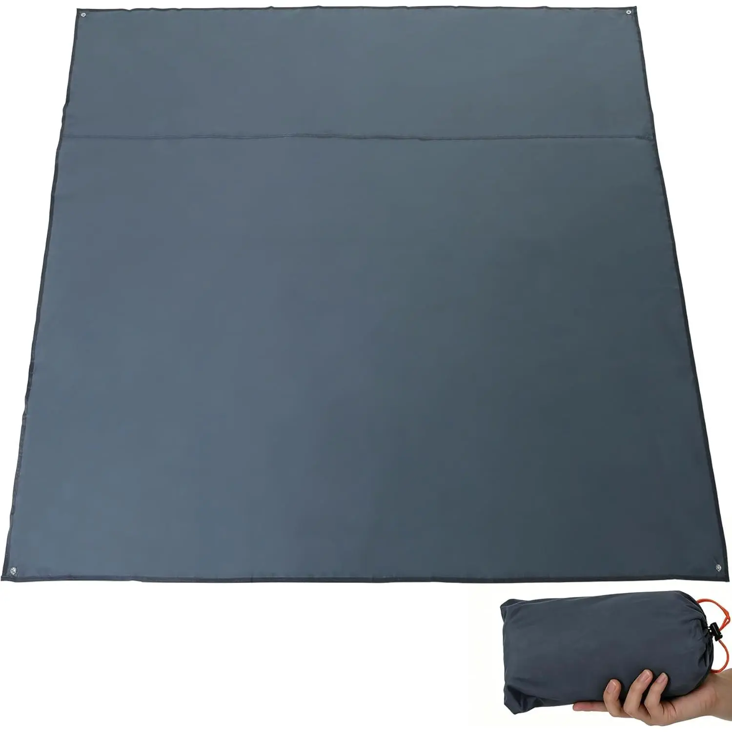 4-in-1 Multifunctional Waterproof Camping Tarp, Grey/Green Tent Footprint Ideal for Camping, Hiking and Backpacking