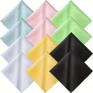 5/10pcs Microfiber Cleaning Cloths, Multicolor Glasses Cleaning Cloth For Eyeglasses, Camera Lens, Cell Phones, Laptops, LCD TV Screens And More, Laptop Cleaner, 7" X 6"