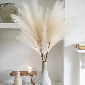 Pack of 16 Stems 38 inch Tall Faux Pampas Grass Decor Boho Home Decoration Decorative Plants  Ornaments