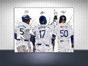 [Sale up to 30%]  Los Angeles DodgersPoster, World Series Champions, Premium Poster or Gallery Canvas Wrap, Man Cave, Office, Kids, Dorm Room