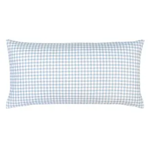 The Light Blue Gingham Throw Pillow