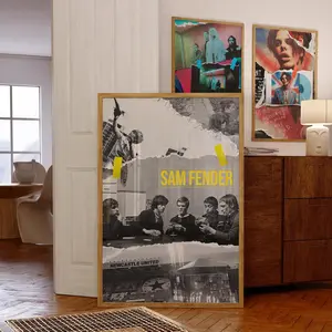 Sam Fender People Watching Tour Poster, Indie Music, Collage, Concert Wall Art, Collectible Merchandise, Room Decoration