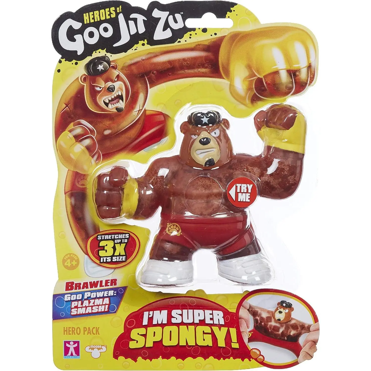 Heroes of Goo Jit Zu - Single Spongy Bear Action Figure, Brawler, Multicolor