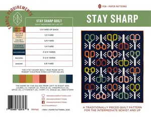 Stay Sharp Quilt Pattern by Pen and Paper Patterns