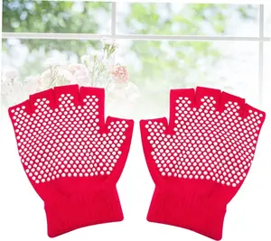 Half Finger Gloves Friction Gloves Knitting Gloves Knit Gloves Fashionable Gloves Rosy Gloves Comfortable Gloves Various Occasion Gloves Knitted Gloves Cotton Gloves Fingerless