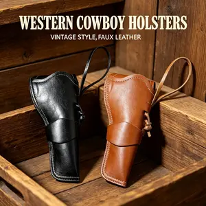 Vintage Western Cowboy Costume Belt, PU Leather Revolver Harness, Perfect for Role-Playing, Cosplay, Costume For Parties, Authentic Look for Theme Events