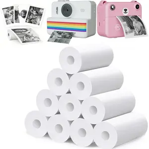 Instant Camera Photo Paper Rolls, High-Quality Thermal Printing Film for Kids Instant Cameras, 5 & 10 Roll Options Available