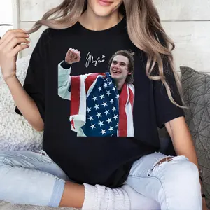 Jack Hughes Usa Gold Hockey T Shirt, usa hockey shirt for men women, gift for fan