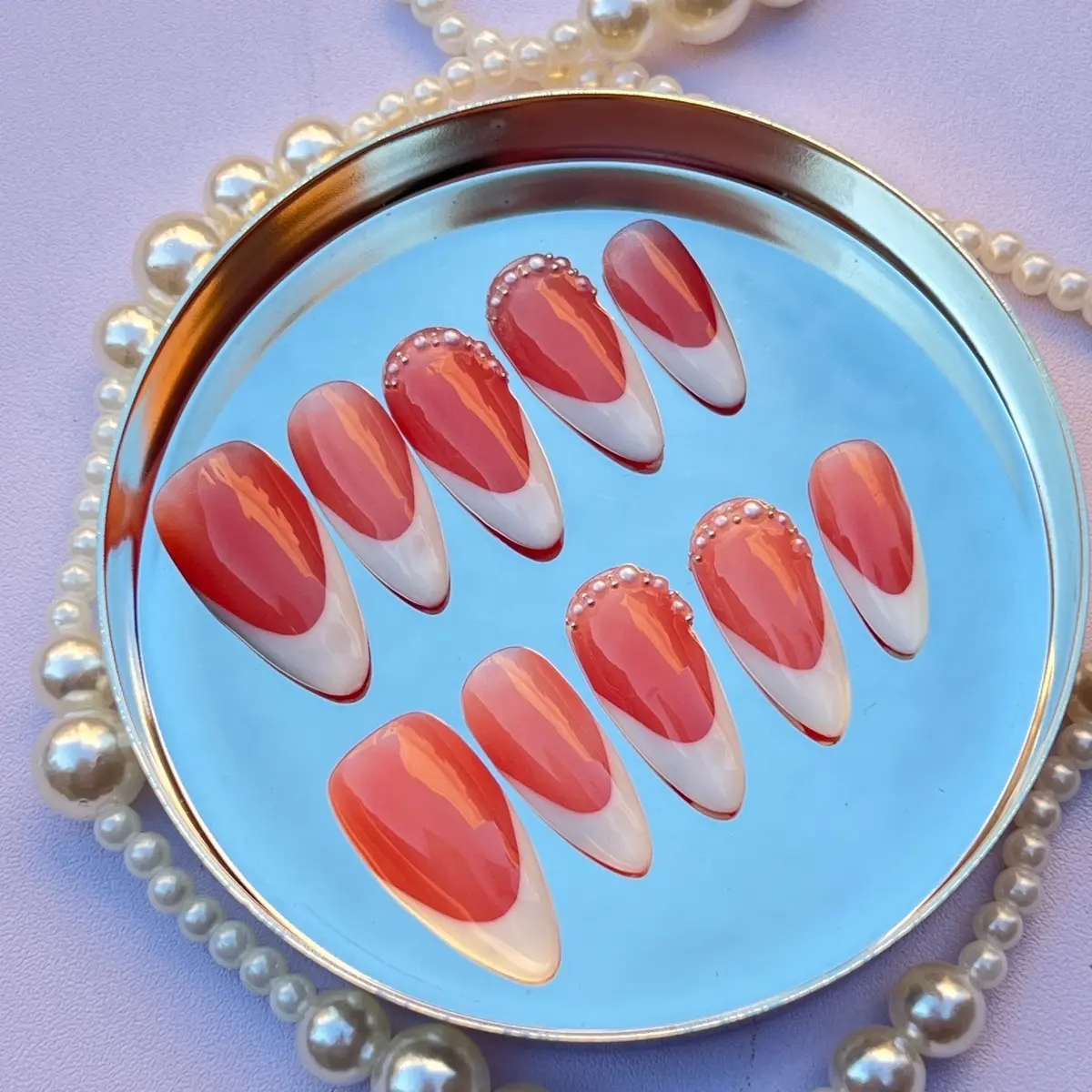 Mia World Classic Pearl French Press-On Nails”P008