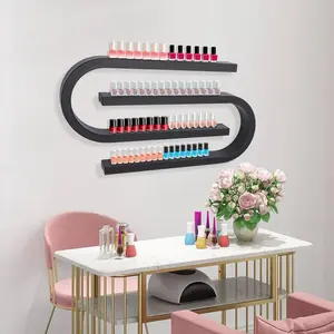 Wall Mounted Shelf Nail Polish Bottle Display Rack, U-Shaped Essential Oil Perfume Storage Rack, Multifunctional Hanging Salon/Beauty/Nail Shop Organizer Perfume Holder