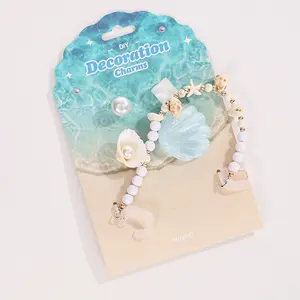 MINISO DIY Decoration Charms - Suitable for Decorating Lunch Bags, Fashion Accessories,Birthday Gift Women Girl, Mother‘s Day Gifts, Cute Style, Blue White Pom