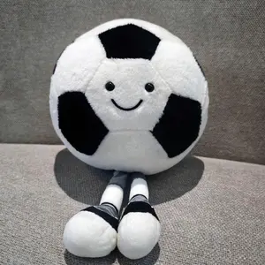 Jellycat Amuseables Sports Football – Soft Plush Toy Ball, Cute Soccer Gift for Kids & Fans, Collector Edition 2025, Keychains