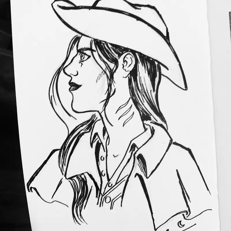 Violet Bast Sketch - Custom Illustration Made to Order Artistic Decor Poster Artwork