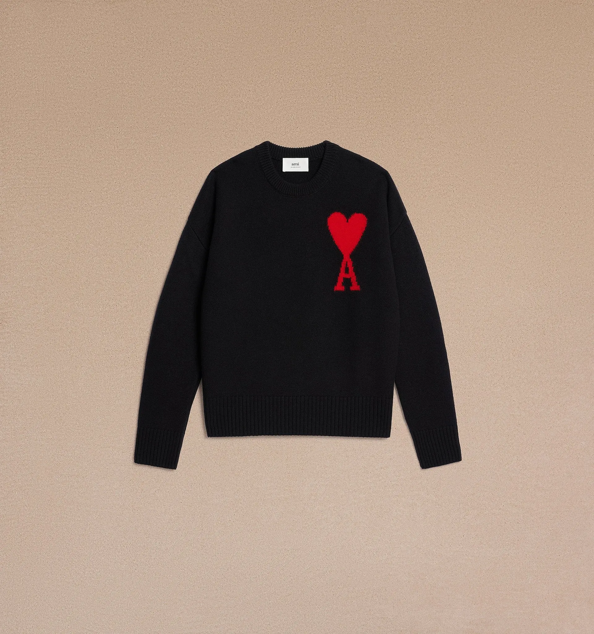AMI Pull Ami De Coeur Rouge Mens Apparel AMI Pull Ami De Coeur Rouge Mens Apparel