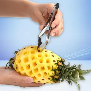 1/2pcs of Reusable Multifunctional Stainless Steel Pineapple Corer, Fruit Seed And Stem Remover, Strawberry Huller, Seed Removal Tool, Tomato Stem Remover, Suitable for Kitchen, Home, And Outdoor Cooking
