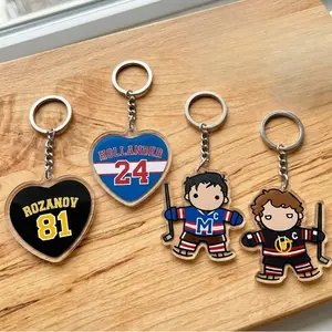 Hollander & Rosanov Inspired Hockey Key Chain, Team Hollanov Folding Gift Stand, Key Chain, Fandom Gift